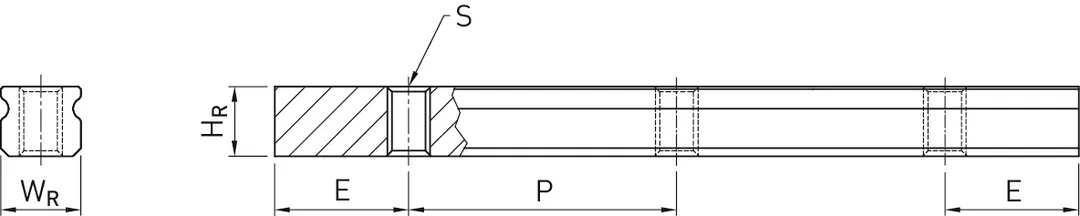 Prowadnica MGNR12R 240HM 7.5/7.5