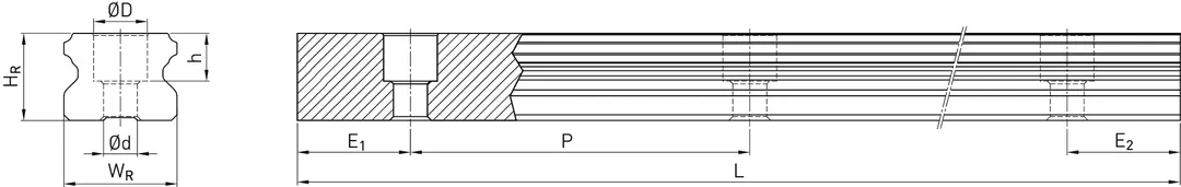 Prowadnica EGR15R 213H 16.5/16.5